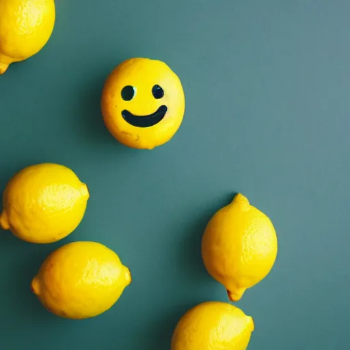 Prompt: Lemon with a smiley face