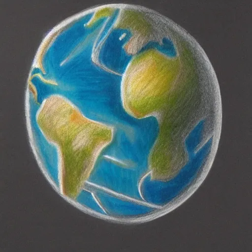 Prompt: the earth, pencil sketch, trending on artstation, cgsociety