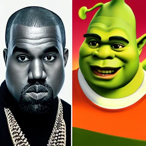 Prompt: Kanye West as Shrek
