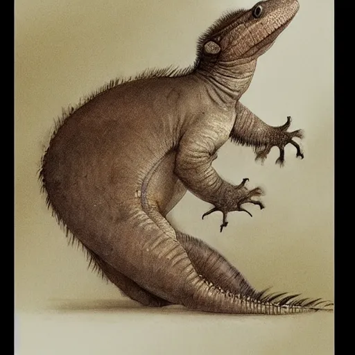 Prompt: ( ( ( ( ( cute looking shy cartoon little komodo ) ) ) ) ) by jean - baptiste monge!!!!!!!!!!!!!!!!!!!!!!!!!!!