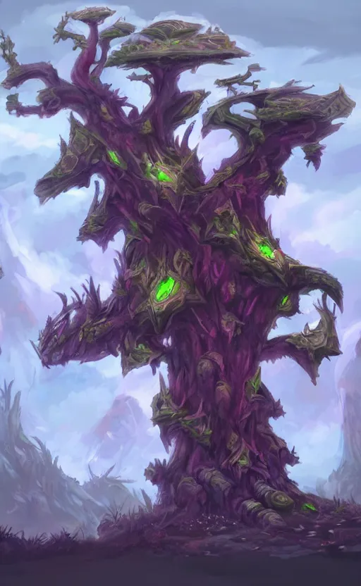 Prompt: teldrassil, concept art