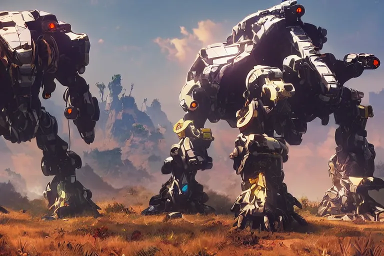 Image similar to shell - walker machine mecha animal beast robot of horizon forbidden west horizon zero dawn bioluminiscence global illumination ray tracing hdr fanart arstation by sung choi and eric pfeiffer and gabriel garza and casper konefal