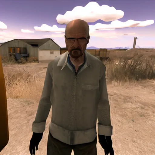 Image similar to Walter White in Half Life 2