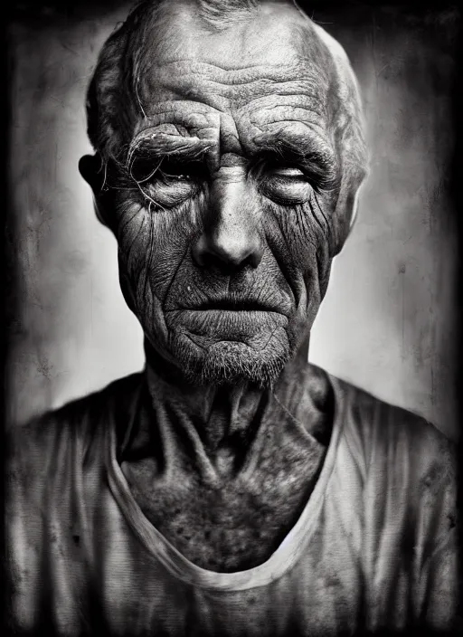 Image similar to handsome anthropomorphic mangle by lee jeffries, gelatin silver process