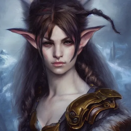 Prompt: fantasy dungeons & dragons portrait by Livia Prima,female elf,beautiful,D&D,detailed,masterpiece,face