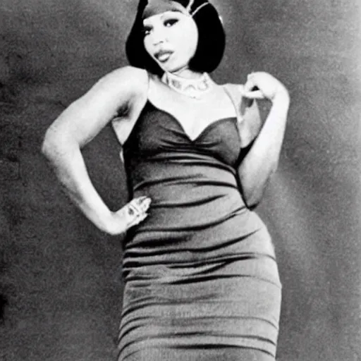 Prompt: nicki minaj doing the charlton, photo from the 1 9 2 0 s