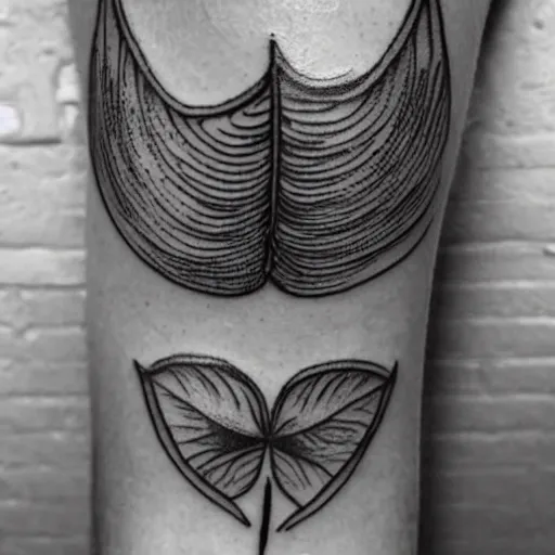 Image similar to a thin detailed black line drawn tattoo of a monstera deliciosa leaf, intricate details, ornamental, elegant, symmetrical!! symmetrical - tatoo!!