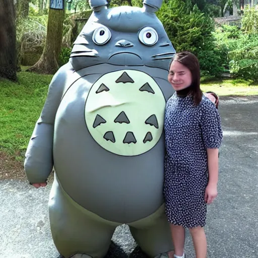 Image similar to alex jones as totoro, my neighbor totoro, star wars film look, sweaty