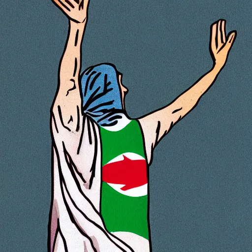 Image similar to illustration of freedom for palestina