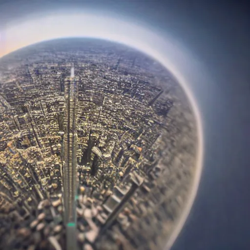 Prompt: macro photography megalophobia of earth closeup photography taken from another planet siconolfini massive cityscape dystopian futurism huge