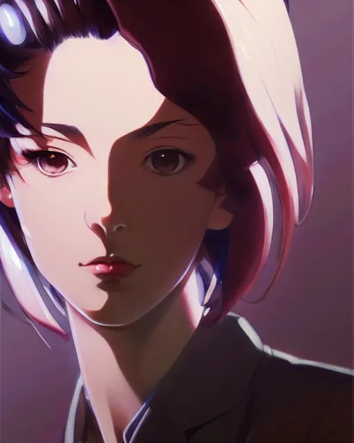 Image similar to portrait Anime 1940s Detective smoking Sharp fine face, pretty face, realistic shaded Perfect face, fine details. Anime. cyberpunk realistic shaded lighting by katsuhiro otomo ghost-in-the-shell, magali villeneuve, artgerm, rutkowski Jeremy Lipkin and Giuseppe Dangelico Pino and Michael Garmash and Rob Rey