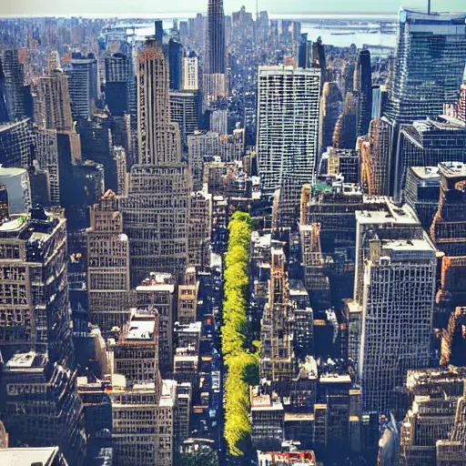 Prompt: view of New York from the perspective of an ant