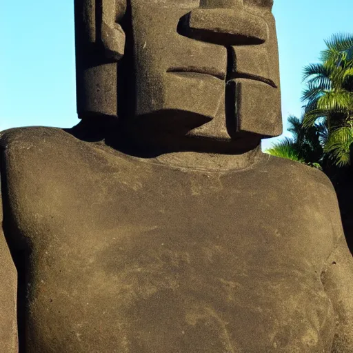 Image similar to A BodyBuilder Moai