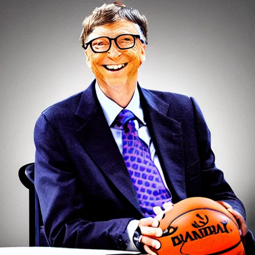 Prompt: Bill Gates as an NBA shooting guard