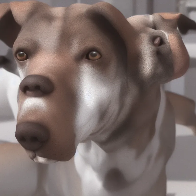 Prompt: photo of a dog, photorealistic, octane render, unreal engine, 8 k, high detailed