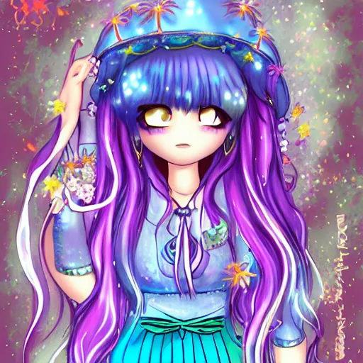 Image similar to Jellyfish Princess in the style of wlop