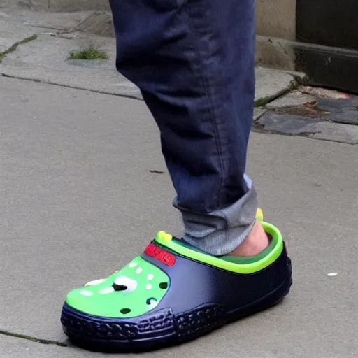 Image similar to man wearing crocs wearing crocs wearing crocs wearing crocs wearing crocs wearing crocs