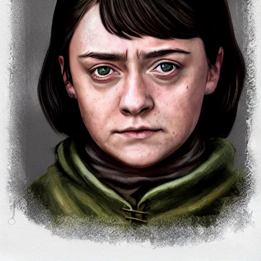 Prompt: arya stark portrait photo