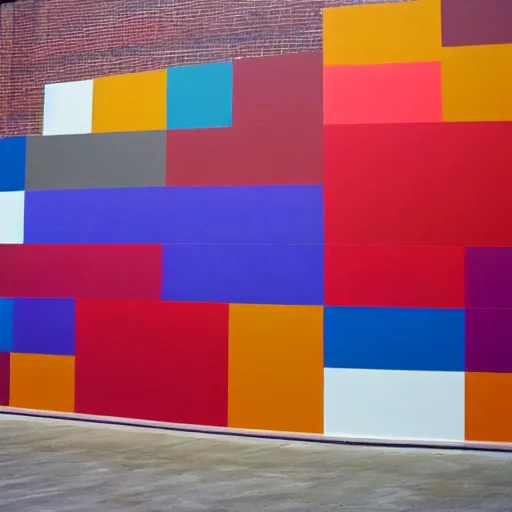 Image similar to a mural by Sol LeWitt