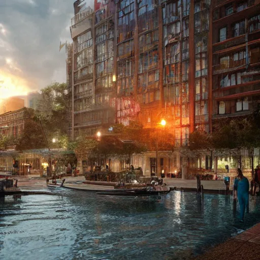 Image similar to realistic renderings of astonishing scenes