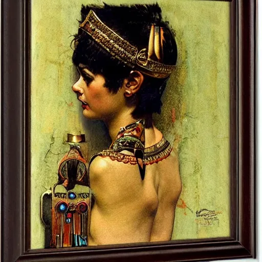 Prompt: cleopatra by norman rockwell