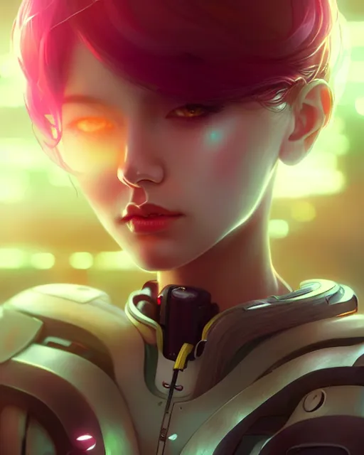 Prompt: perfect android girl, rose hair, cyborg, flowers, cinematic lighting, garden, beautiful girl, kim hyun joo, advanced technology, futuristic, art by ilya kuvshinov and akiko takase and eugene gottsnake and stanislav istratov and su fu and antoine collignon