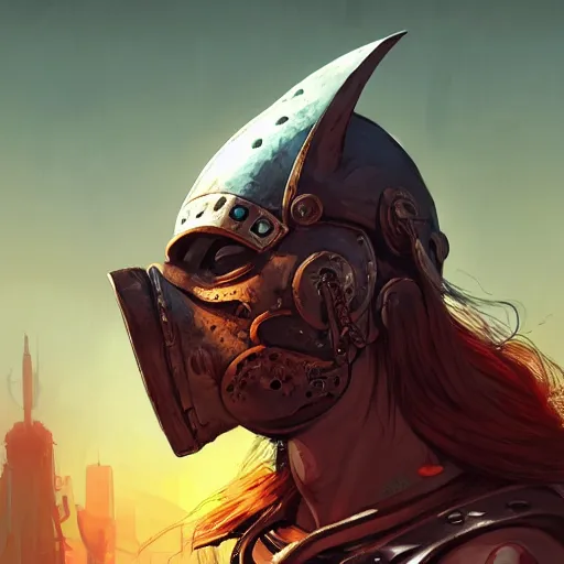 Image similar to cyberpunk viking helmet mask warrior goddess robot ninja fantasy, art gta 5 cover, official fanart behance hd artstation by jesper ejsing, by rhads, makoto shinkai and lois van baarle, ilya kuvshinov, ossdraws