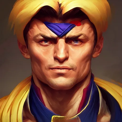 Prompt: vladimir zelenskiy as a street fighter character, cg animation, capcom, realistic, character select portrait, by artgerm, greg rutkowski, alphonse mucha, trending on artstation, digital art