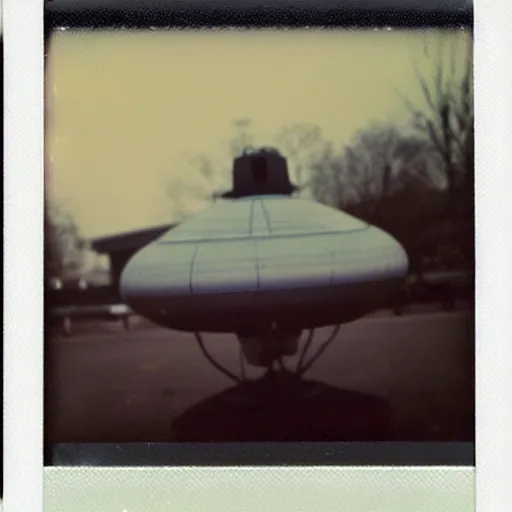 Image similar to Polaroid photo of alien spacecraft