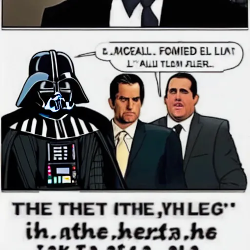 Image similar to Darth Vader is Michael Scott