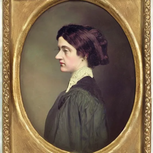 Image similar to portrait of victorian lady, impressionis