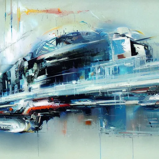 Image similar to minimalist dimensions shift warp concept art oil painting by john berkey , loosely detailed, brush hard