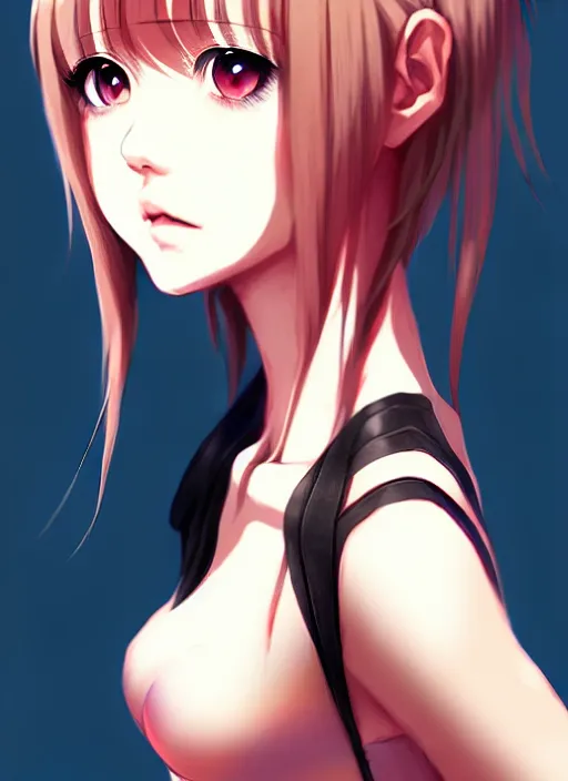 Prompt: portrait of beautiful young anime girl, cute-fine-face, pretty face, realistic shaded Perfect face, fine details. Anime, final fantasy, highly detailed, artstation, illustration, art by Andrew Jones and Ilya Kuvshinov
