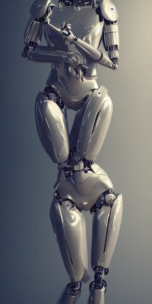 Image similar to beautiful girl with sci - fi fullbody suit, robotic body, by wlop, artstation contest winner, golden ratio