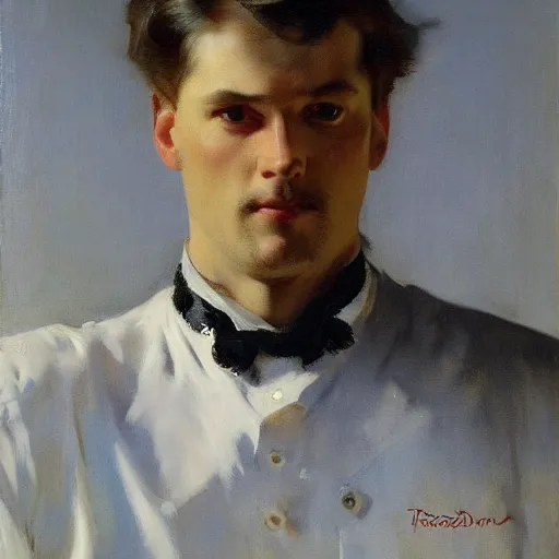 Prompt: black mirror, long shot, face detail by theodore ralli and nasreddine dinet and anders zorn and nikolay makovsky and edwin longsden long,, painting by sargent and leyendecker and greg hildebrandt, high detail 8 k