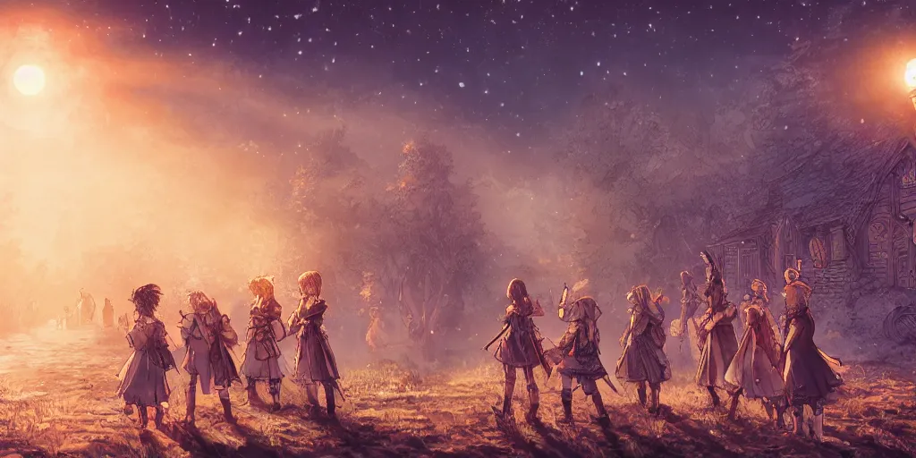 Image similar to it came as a joyous daybreak to end the long night of their captivity. ultrafine highly detailed colorful illustration, intricate linework, sharp focus, octopath traveler, final fantasy, unreal engine highly rendered, global illumination, radiant light, intricate environment