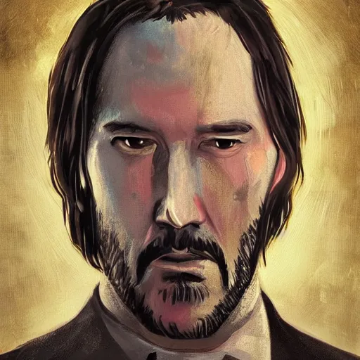 Image similar to portrait of John Wick and Morpheus combined