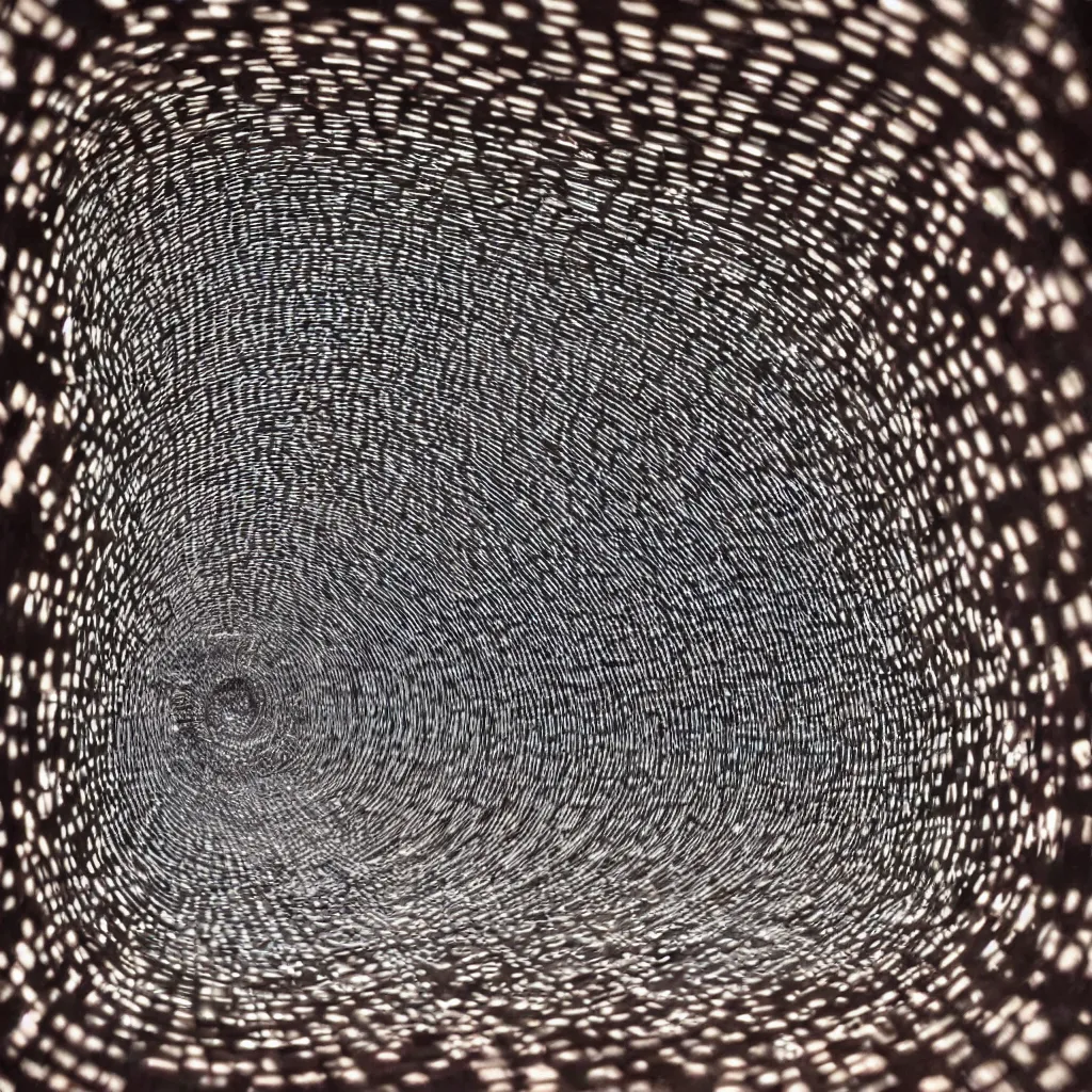 Prompt: an intense photo of an infinity mirror.