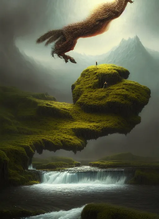 Image similar to a hyper-detailed 3d render like a Oil painting of Nature witnessing itself through all creatures, surrealism!!!!! surreal concept art, lifelike, photorealistic, digital painting, aesthetic, smooth, sharp focus, Artstation HD, by Greg Rutkowski, Chris Tulloch McCabe, Valentina Remenar and Asher Duran,