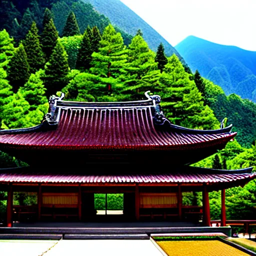 Image similar to zen temple on the mountain