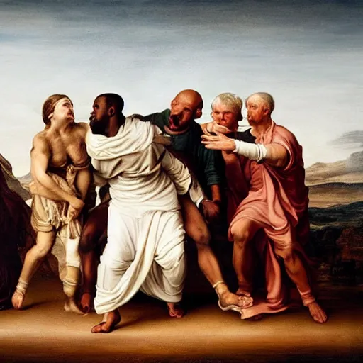 Prompt: kanye west as henry ford, renaissance painting