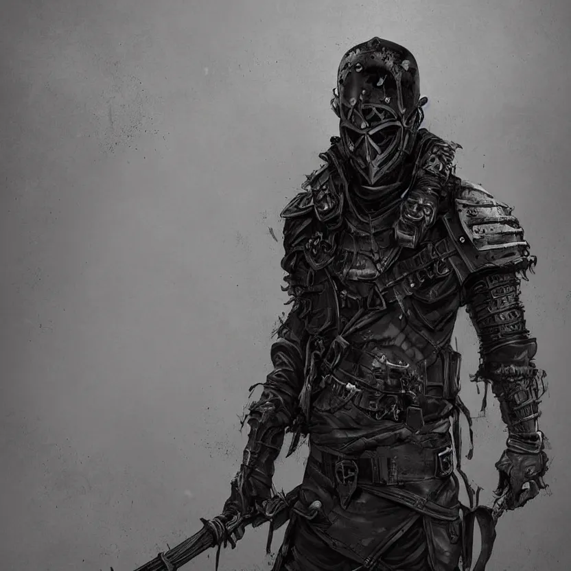 Image similar to a post-apocalyptic knight in the style of gothicpunk trending on artstation deviantart Pinterest detailed High Resolution HD 8k