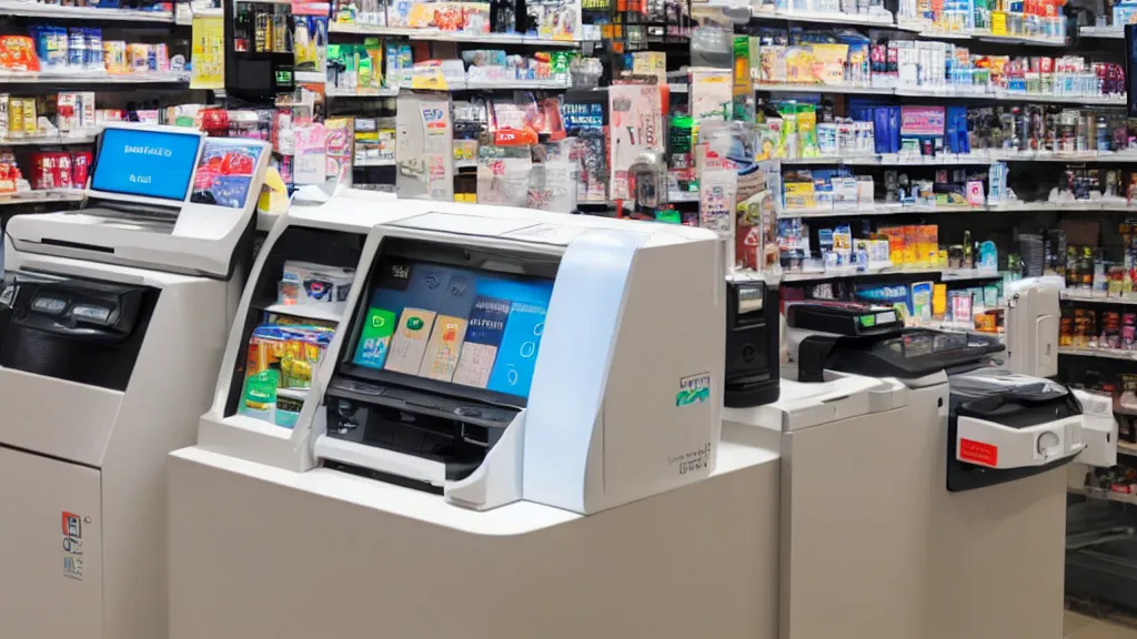 Image similar to instax efficacious convenience store robo - cashier