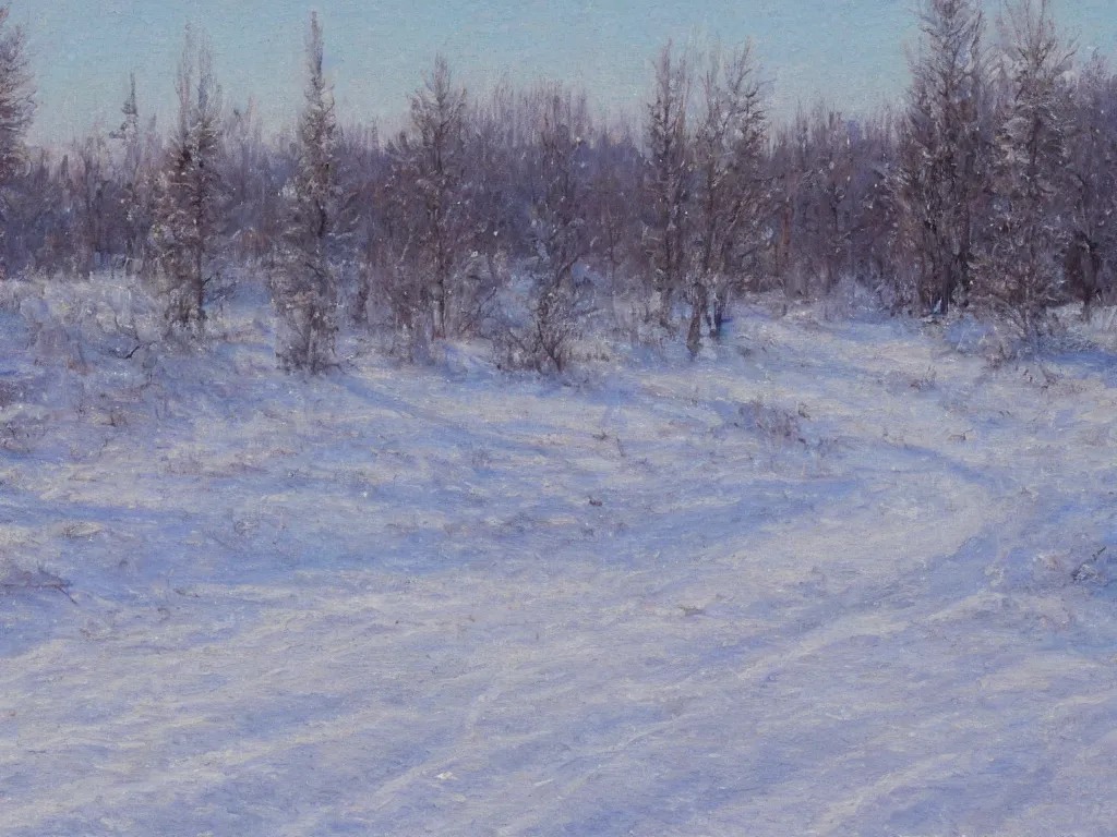 Prompt: laurentian winter impressionist landscape