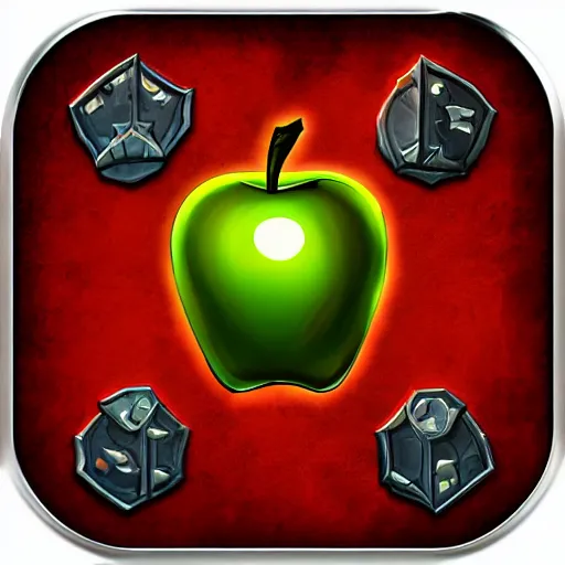 Image similar to an apple game icon world of warcraft