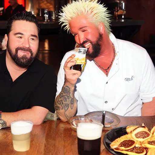 Prompt: betty white drinking white claw with guy fieri