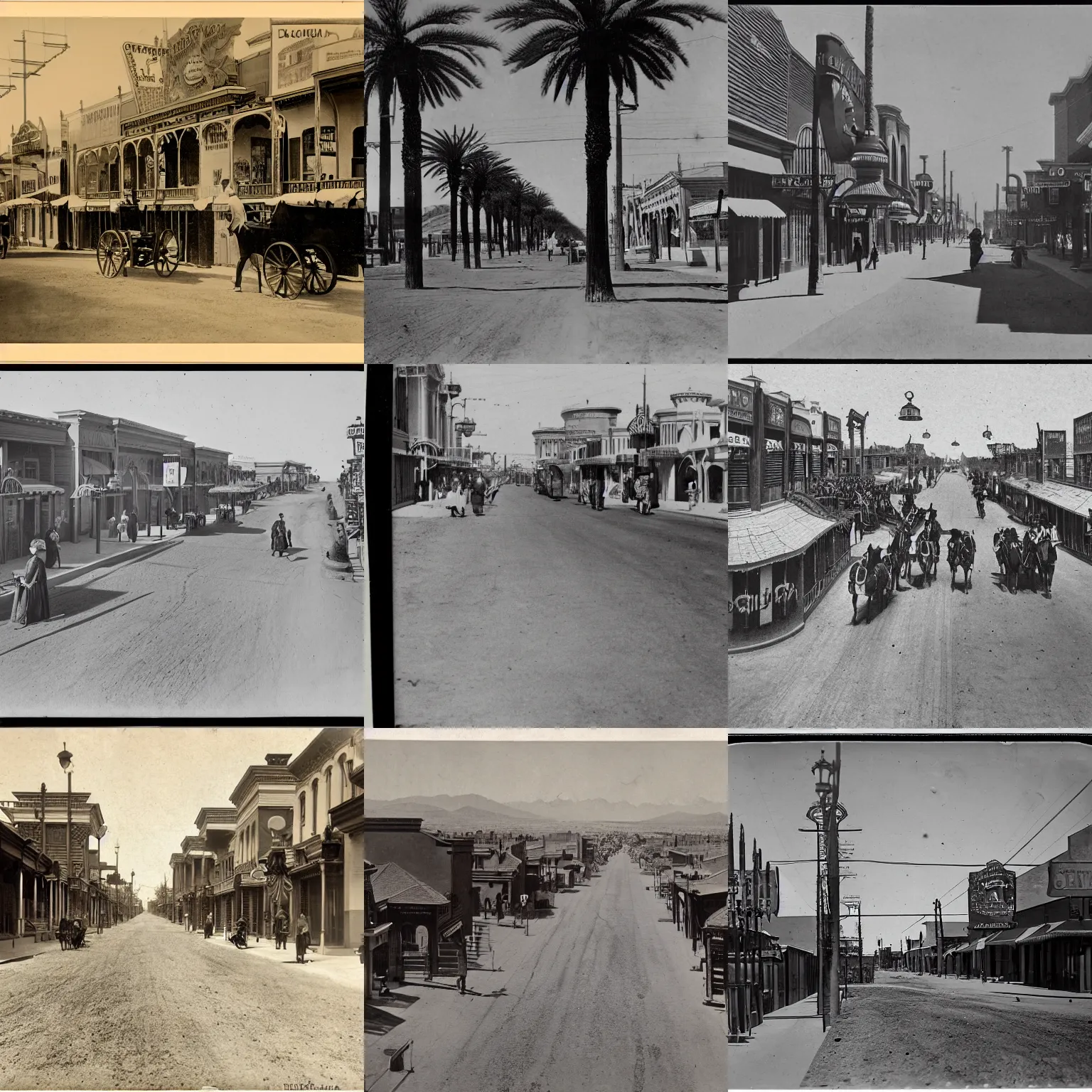 Prompt: 1 8 8 0 s photo of a las vegas street