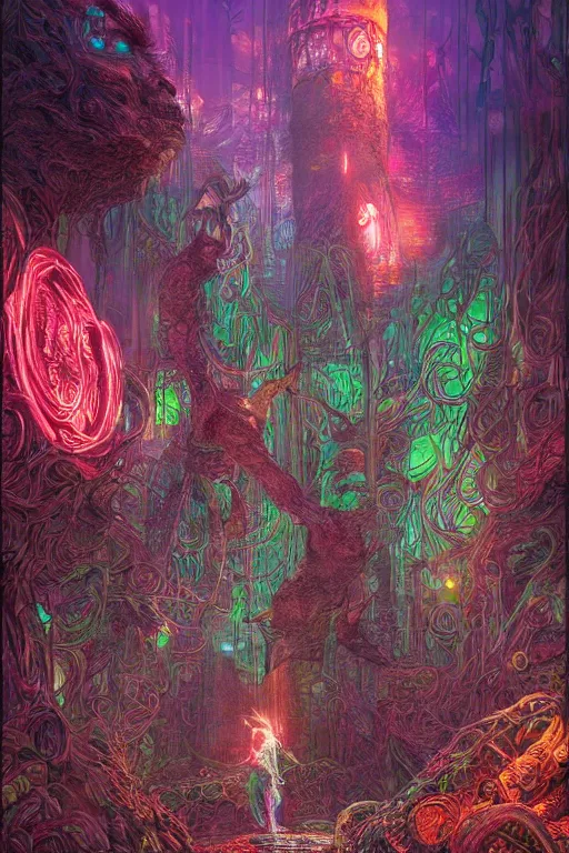 Image similar to the most amazing dream you ever had about trahnshumansim shamans, hyper realistic, concept art, intricate, hyper detailed, smooth, high contrast, neon, volumetric lighting, octane, raytrace, jim lee, moebius