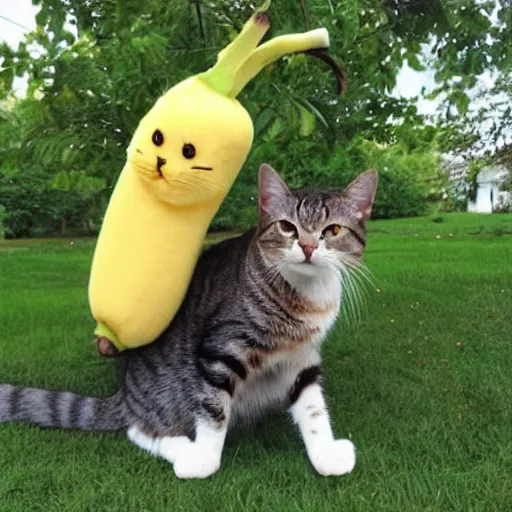 Prompt: cat banana