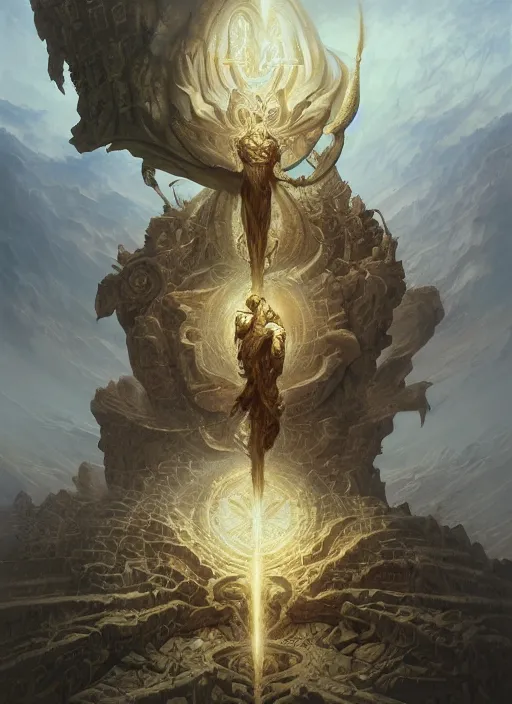 Image similar to god's envisionment, shamanic poste, elegant, highly detailed, centered, digital painting, artstation, concept art, smooth, sharp focus, illustration, artgerm, tomasz alen kopera, peter mohrbacher, donato giancola, joseph christian leyendecker, wlop, frank frazetta